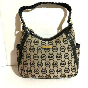 Michael kors MK signature print canvas shoulder handbag